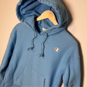Champion Reverse Weave Hoodie Men’s M Light Blue Sweatshirt Heavyweight